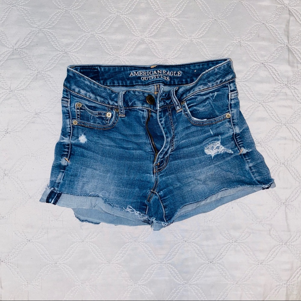 American Eagle High Rise Denim Shorts - Picture 1 of 4